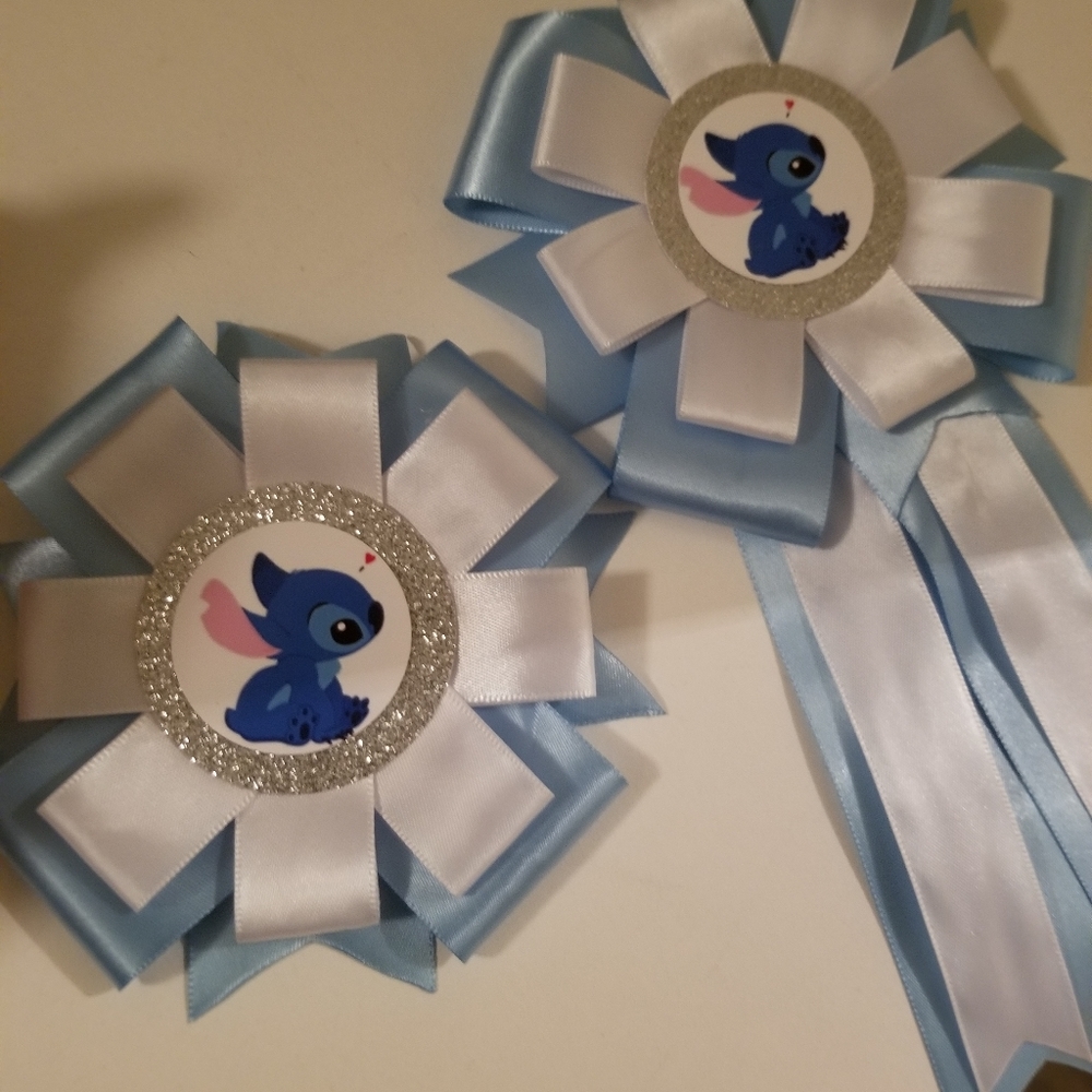 24 Stitch Baby Shower Guest Pacifiers/ 2 Corsages